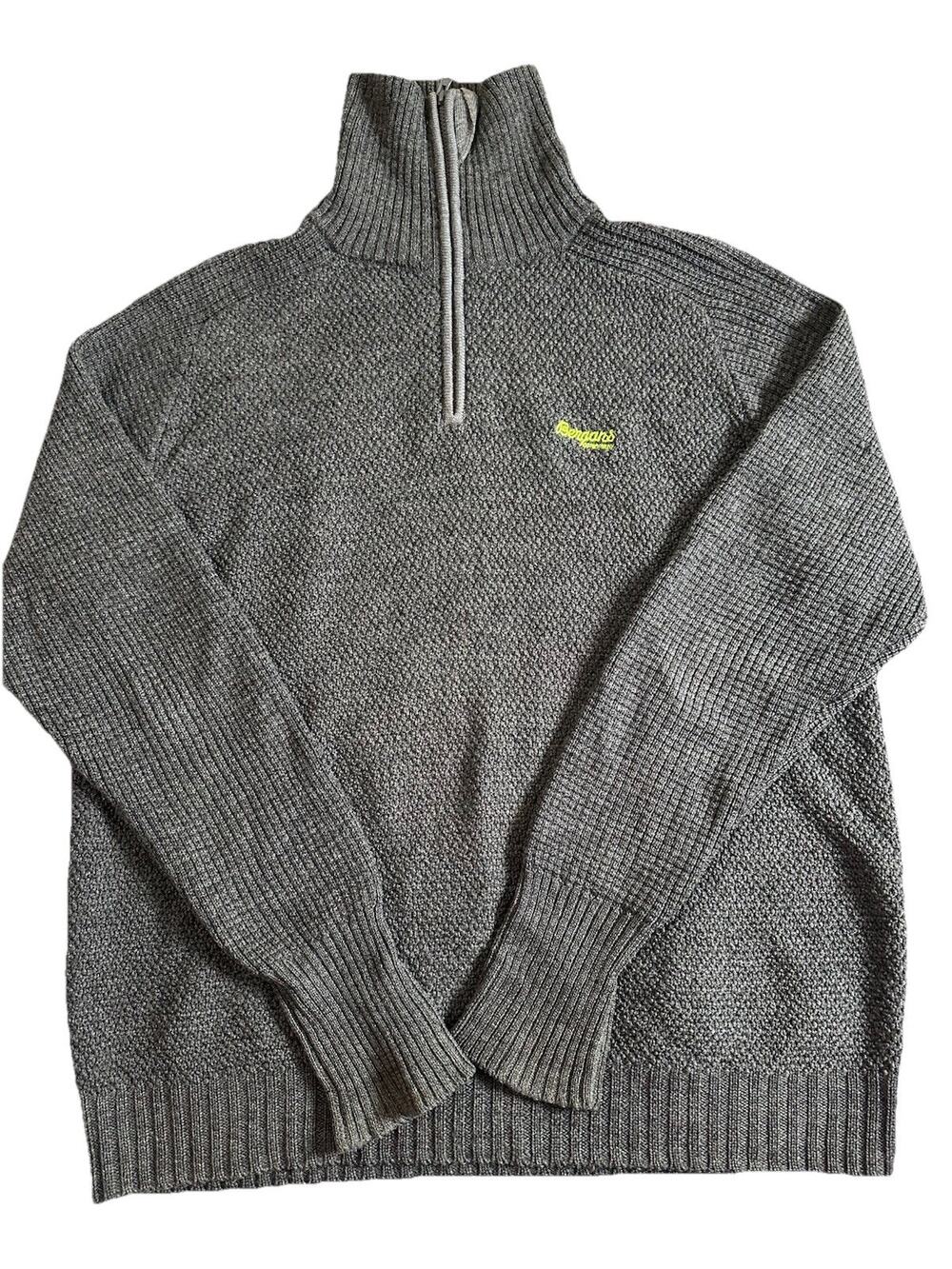 Bergans of Norway Men's Gray Ulriken Quarter Zip Sweater Size XXL